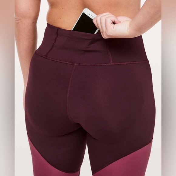 Lululemon Colour Me Ombre Tight 28" Dark Adobe Blush Berry Violet Red Leggings 4 - Picture 9 of 16